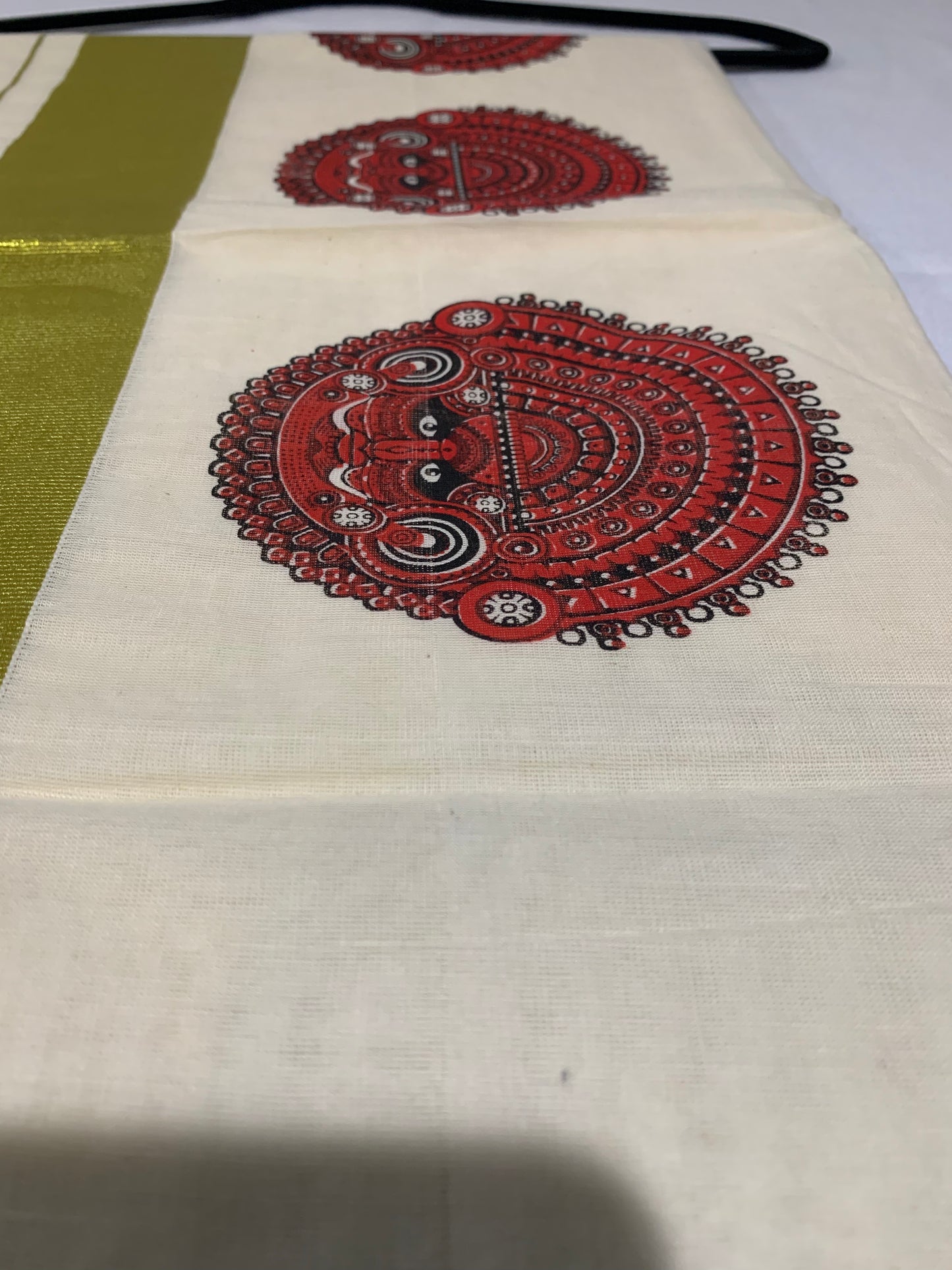 Golden kasavu saree
