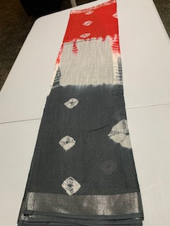 Tie dye Linen Saree