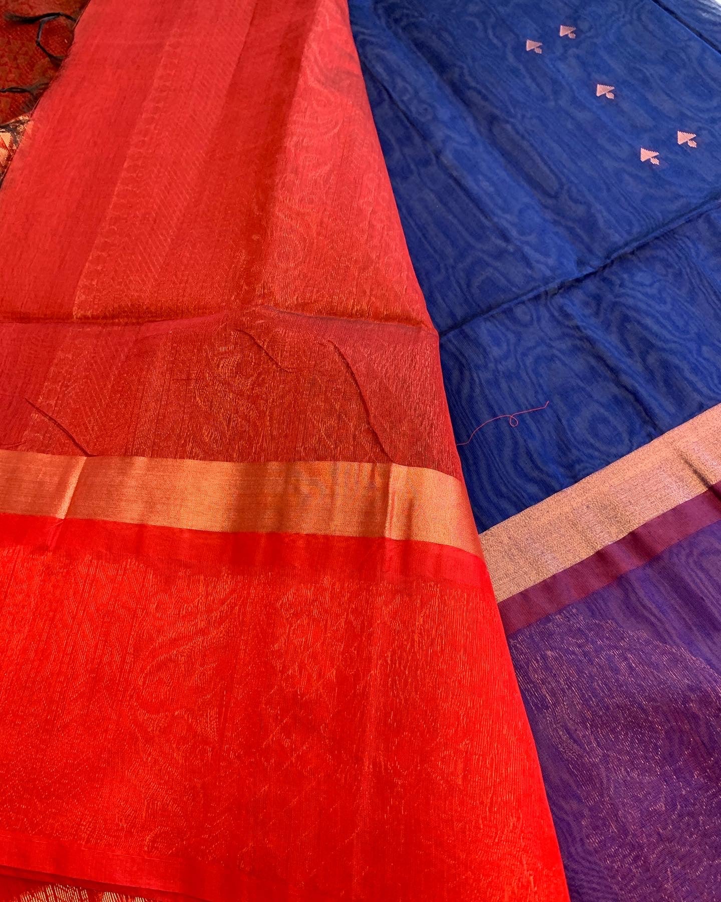 Blue Kanchi Cotton Saree