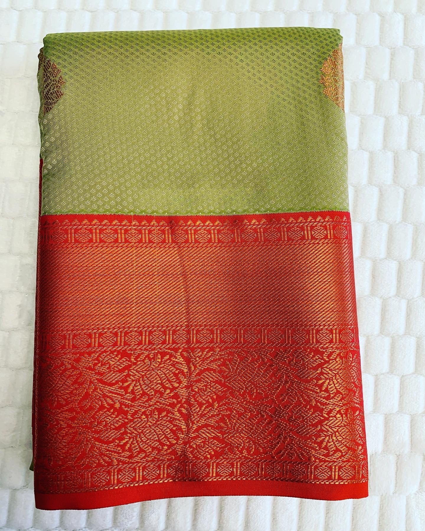 Pastel Green Kanchipuram Saree