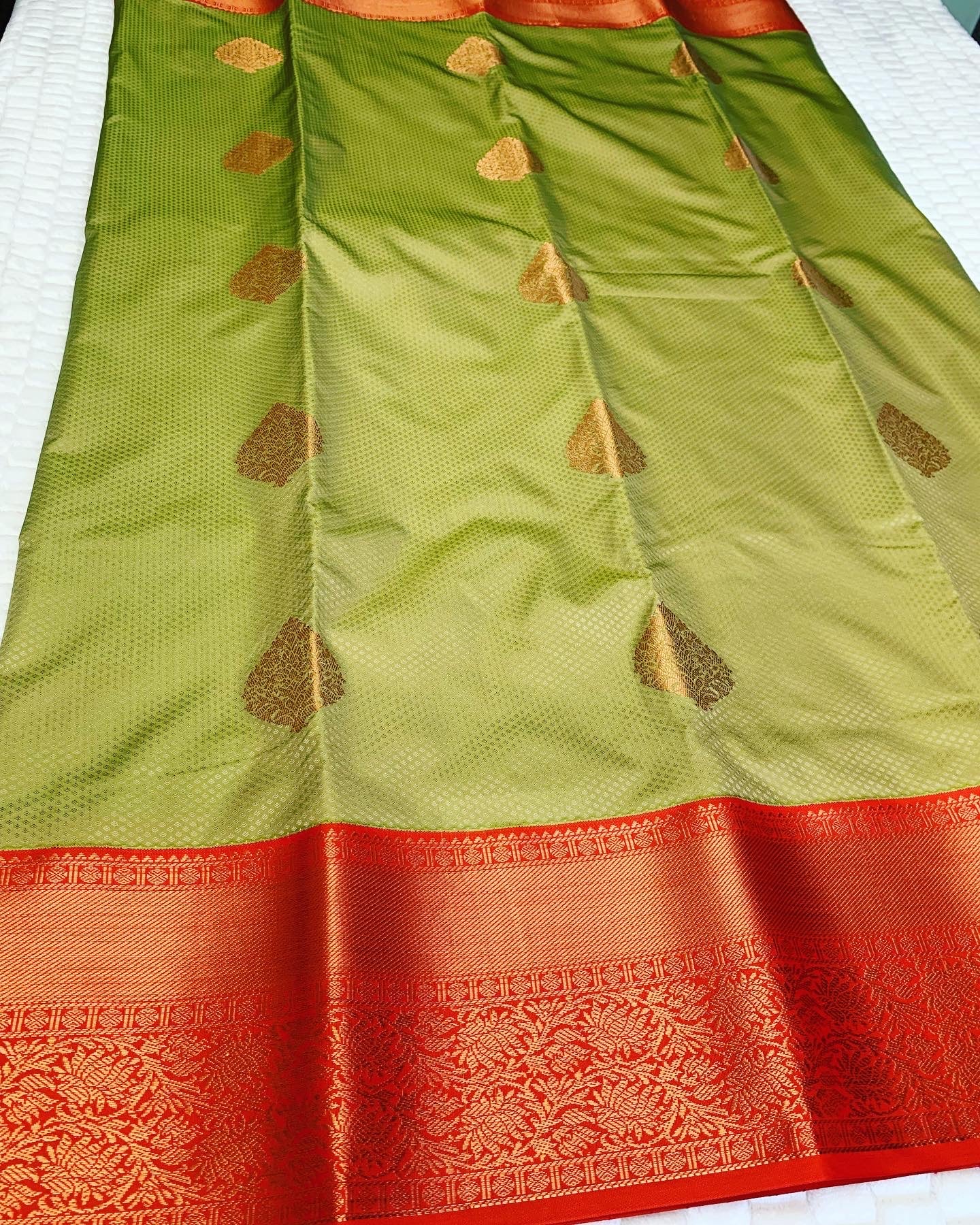 Pastel Green Kanchipuram Saree