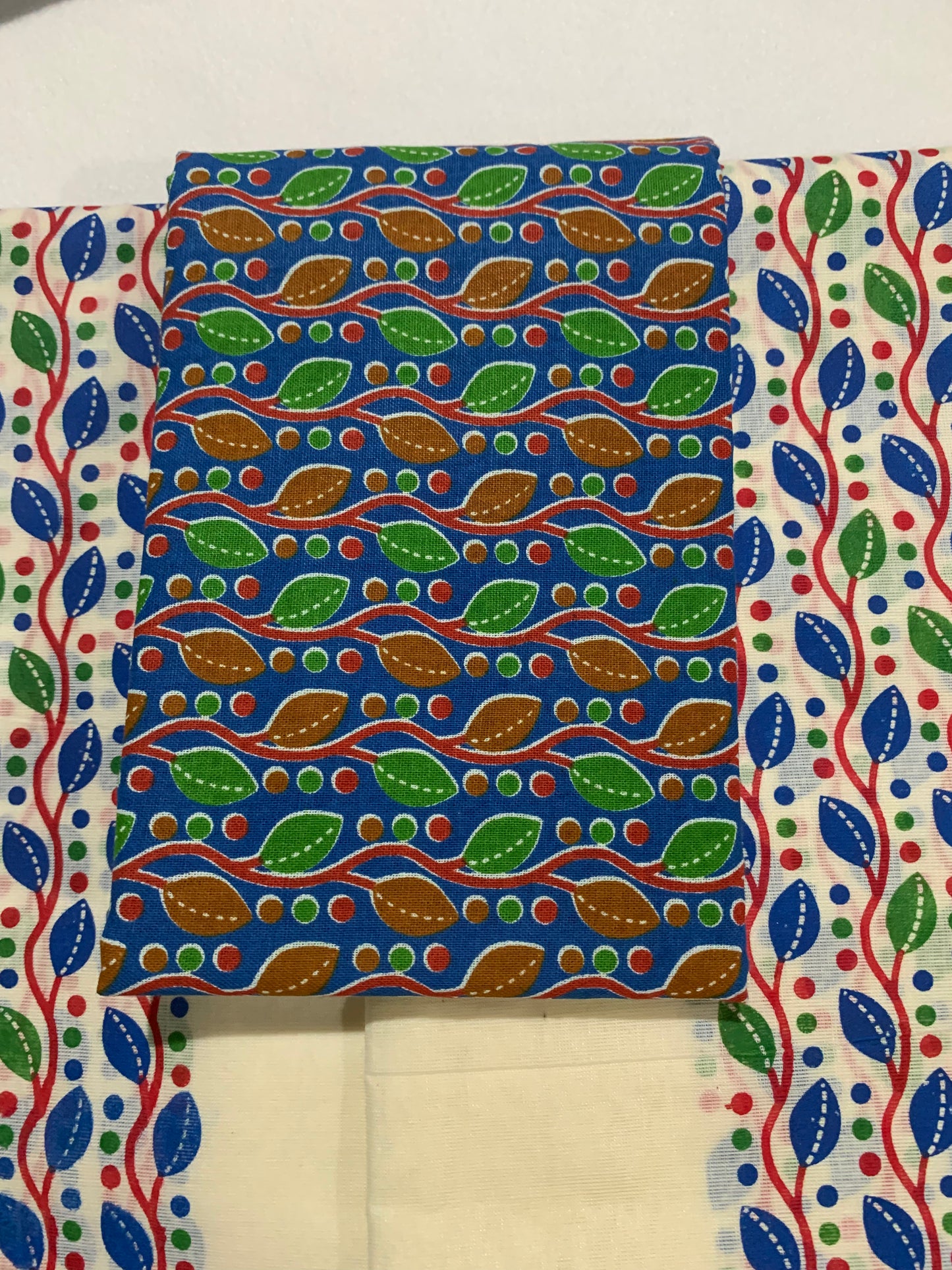 Blue printed set mundu