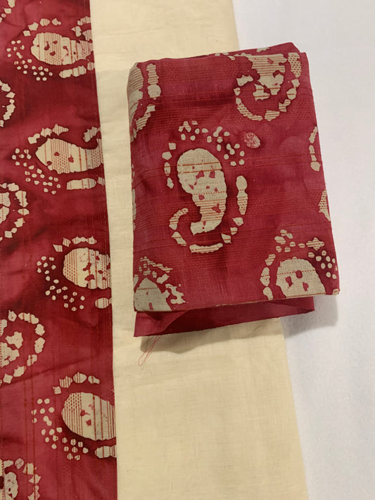 Batik border set mundu