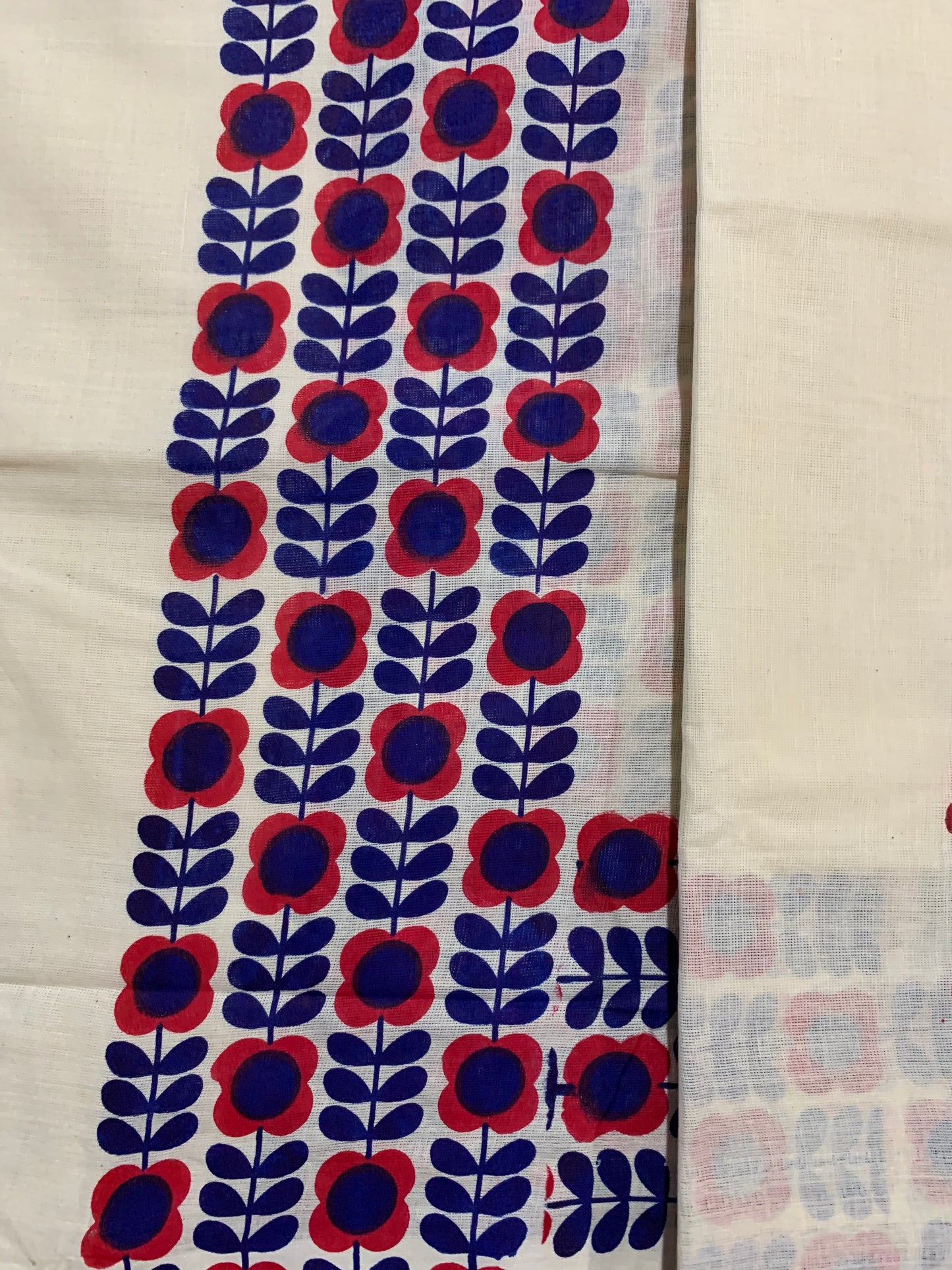 printed border set mundu