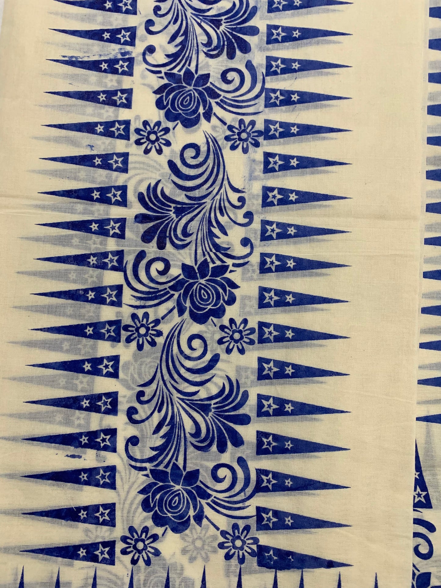 printed border set mundu