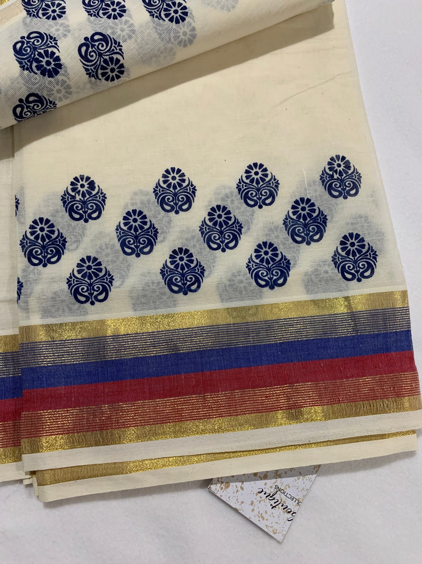 Red & Blue set mundu