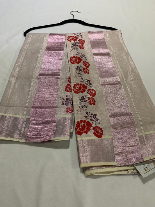 Ross gold tissue set mundu