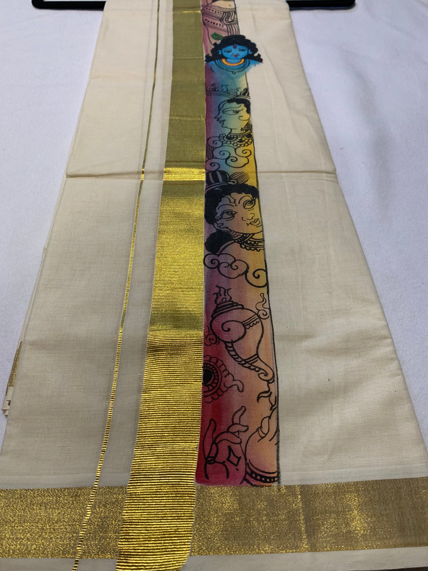 Hand painted double mundu
