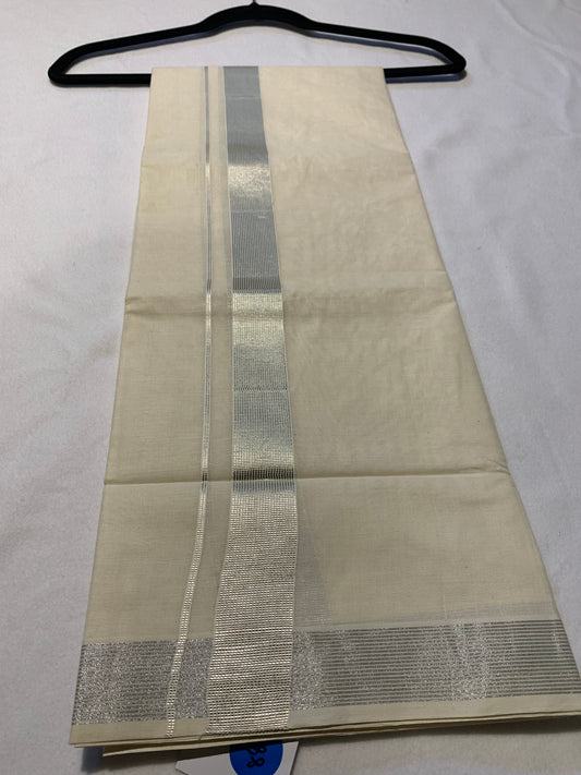 silver double mundu