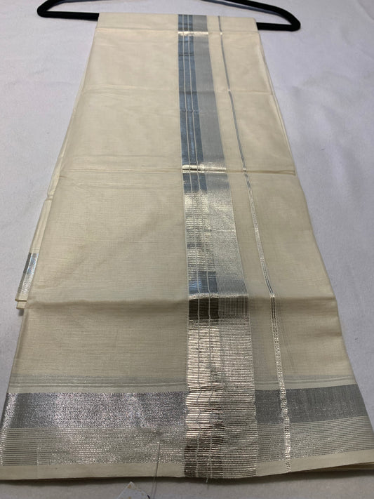 silver double mundu