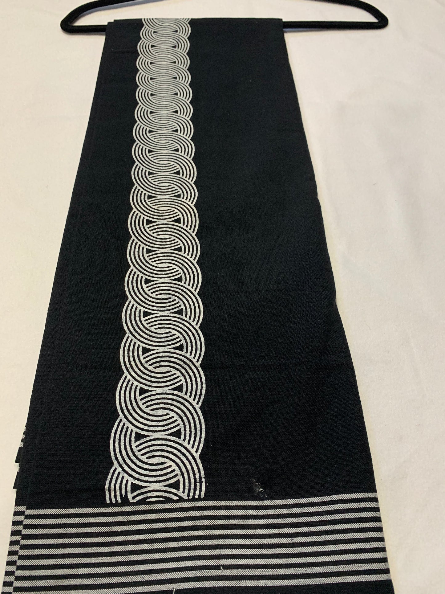 Khadi black single mundu