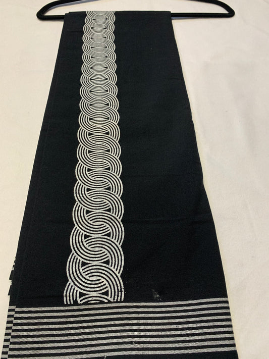 Khadi black single mundu
