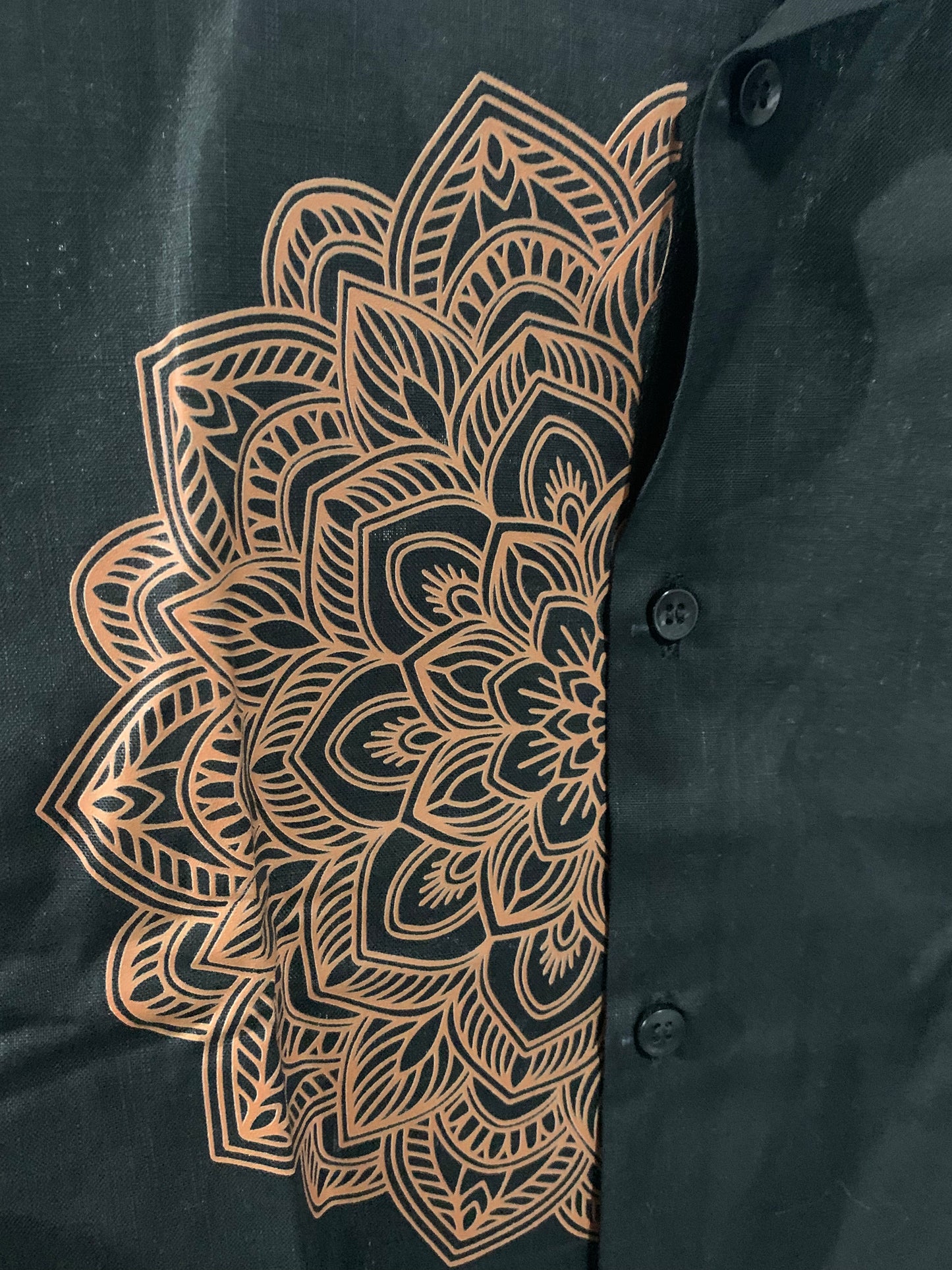 Black cotton printed shirt