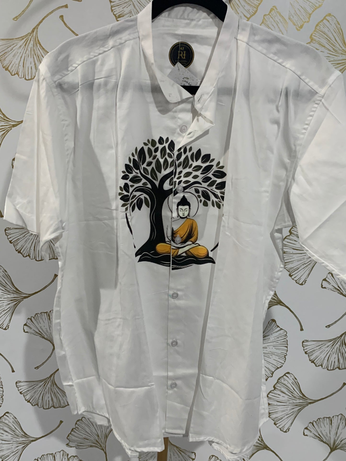 Budha printed cotton shirt