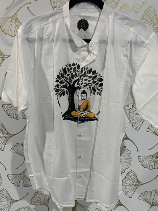 Budha printed cotton shirt