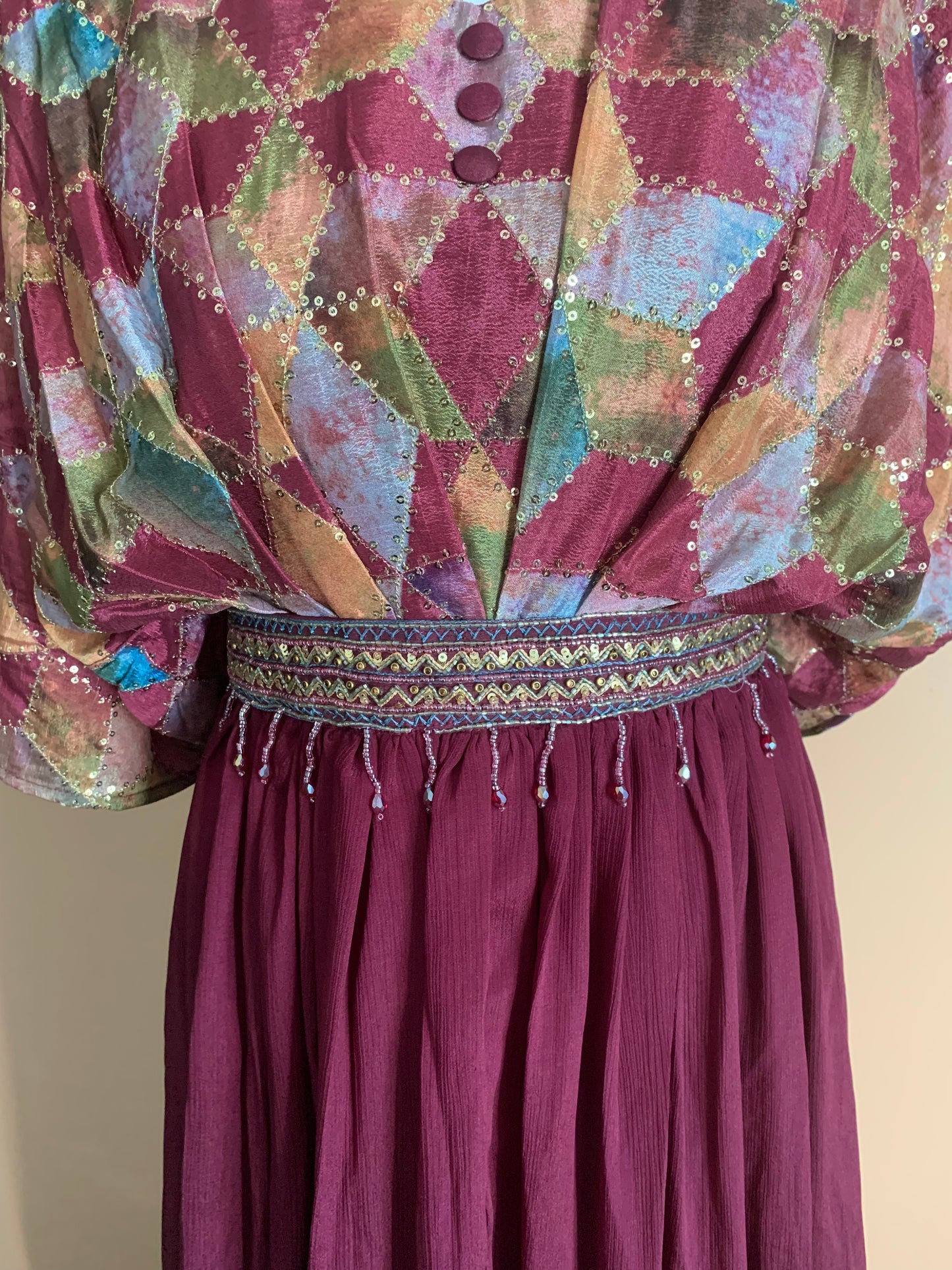 wine color kaftan