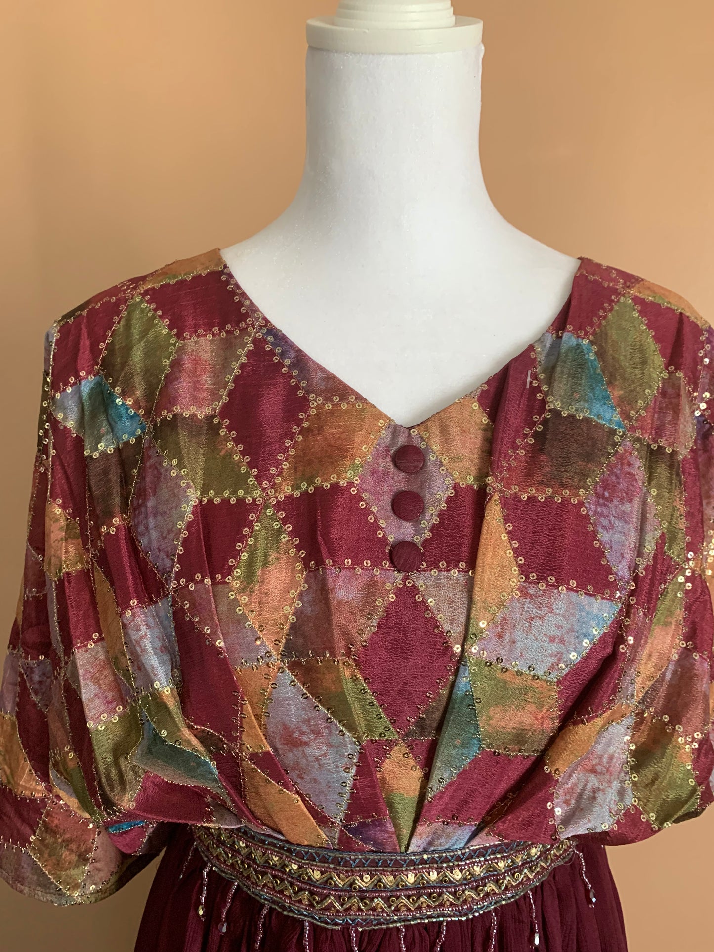 wine color kaftan