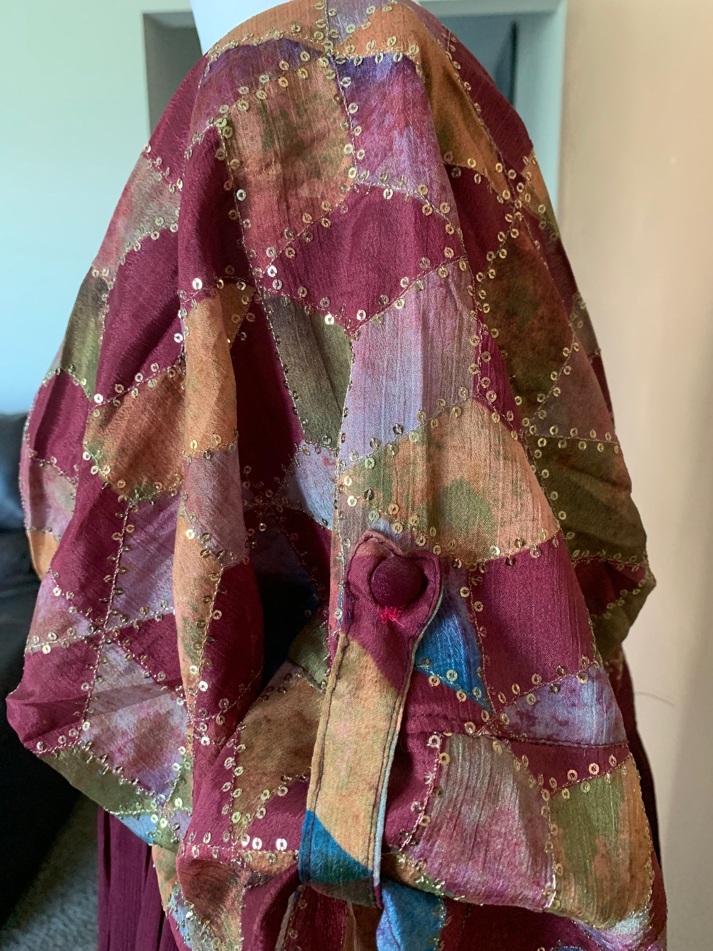 wine color kaftan