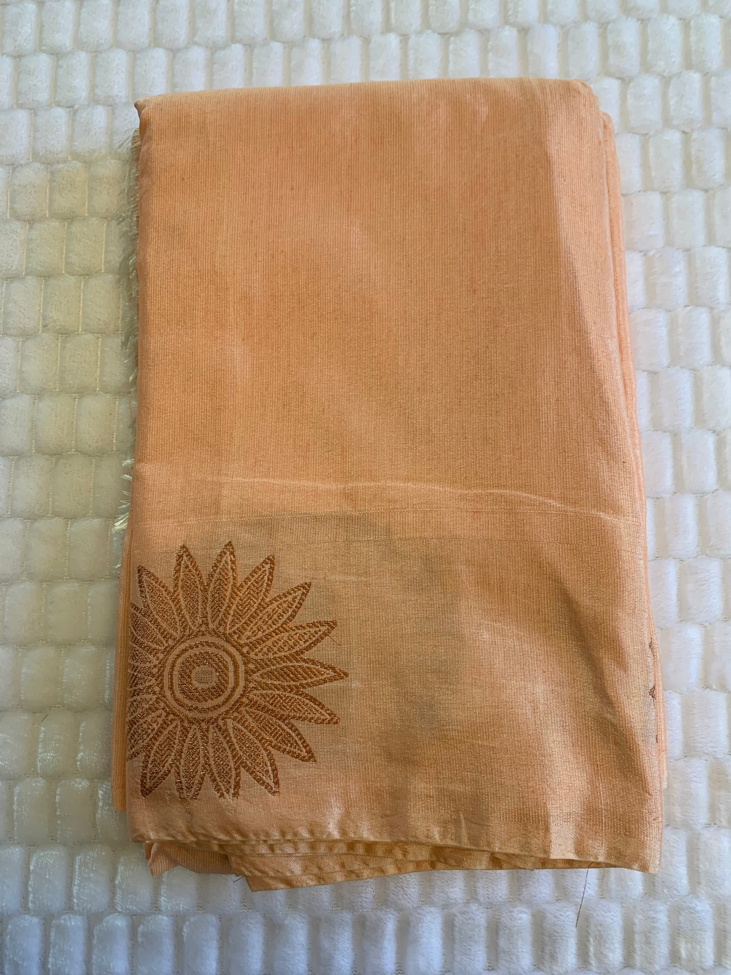 peach soft silk saree