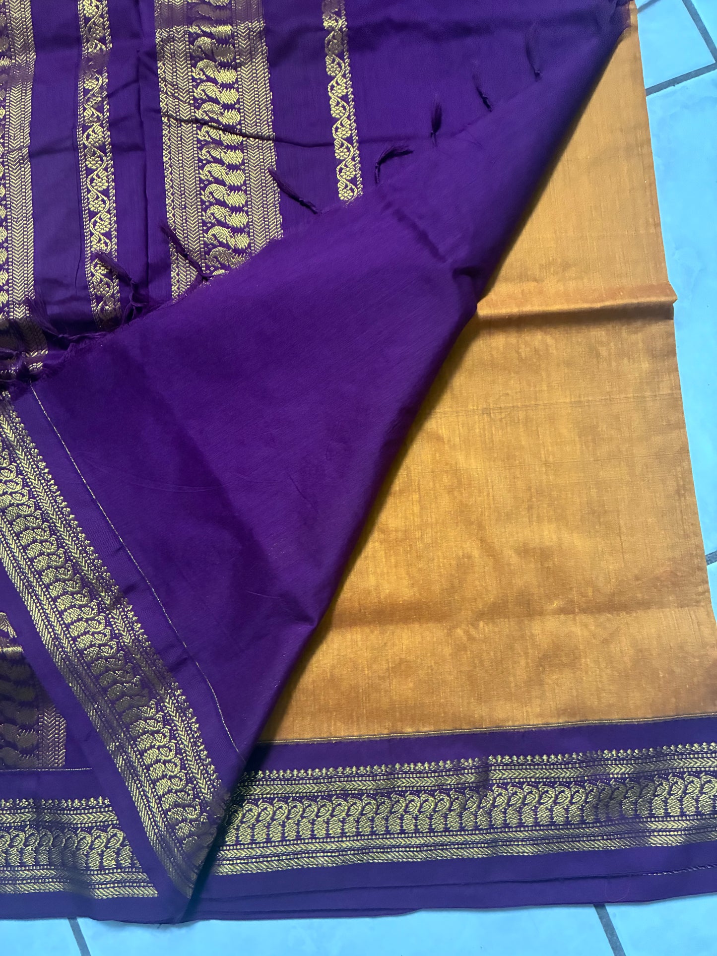 mustard yellow saree