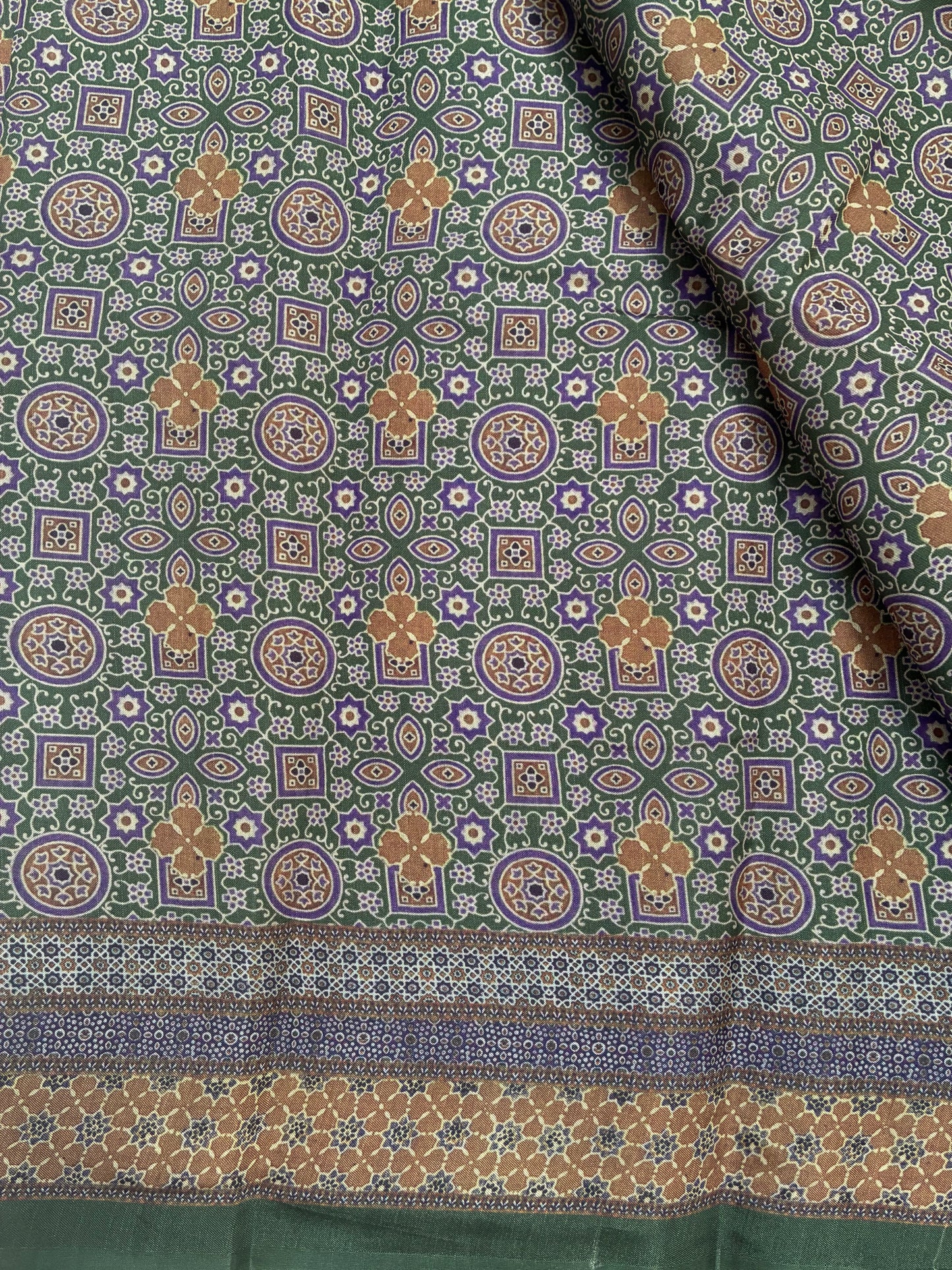 green dola silk saree