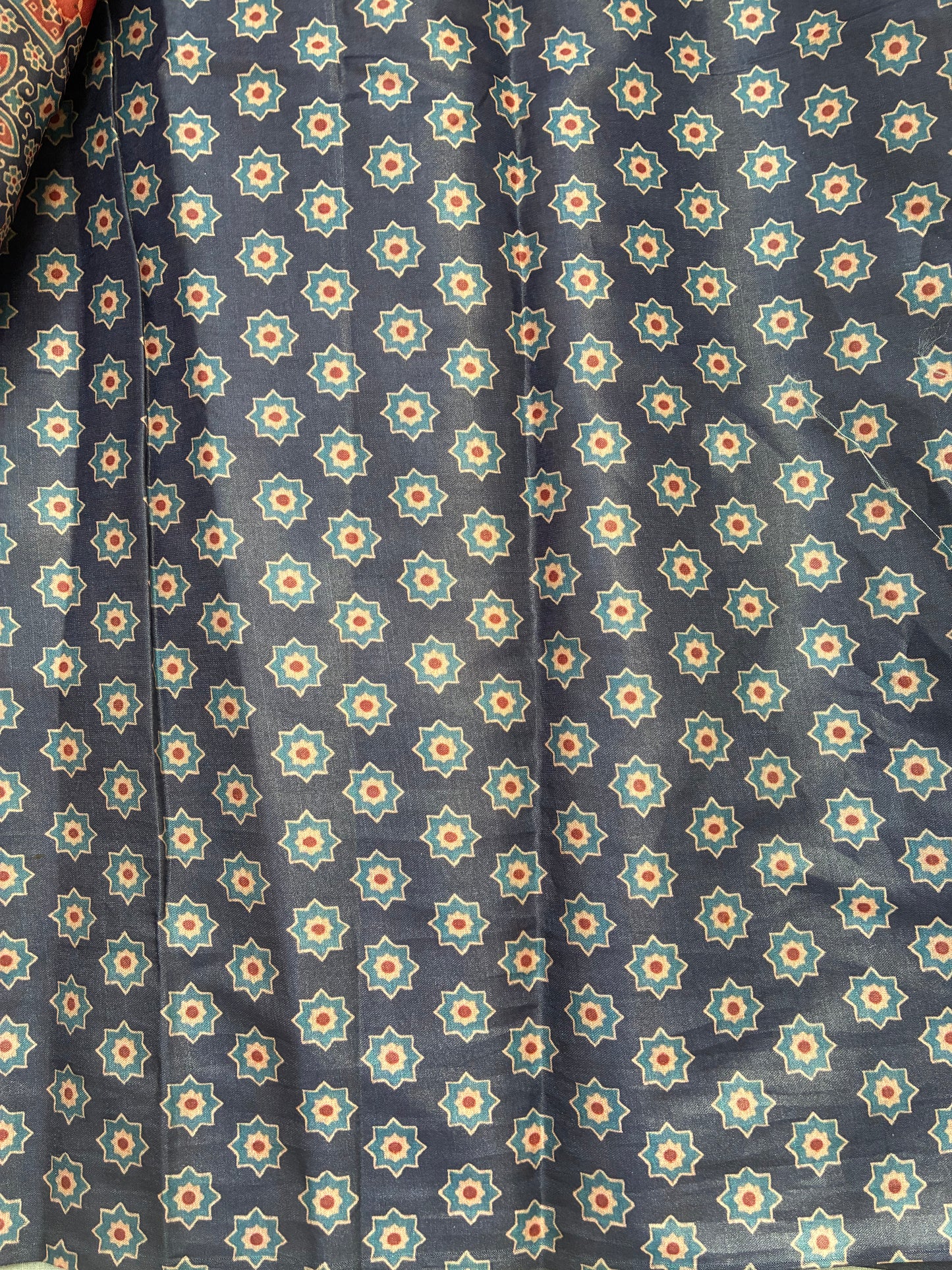 navy blue dola sik saree