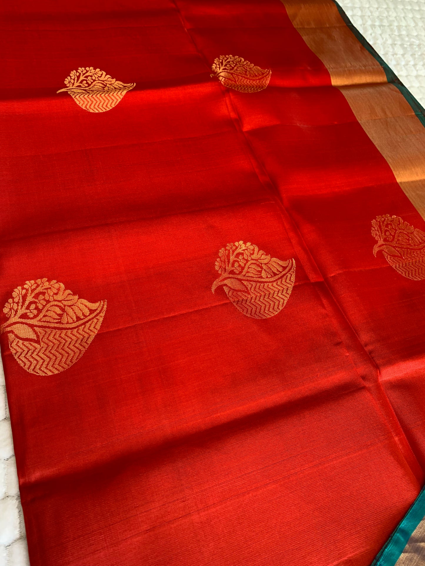 Chilli Red Pure Kanchipuram Soft Silk Saree