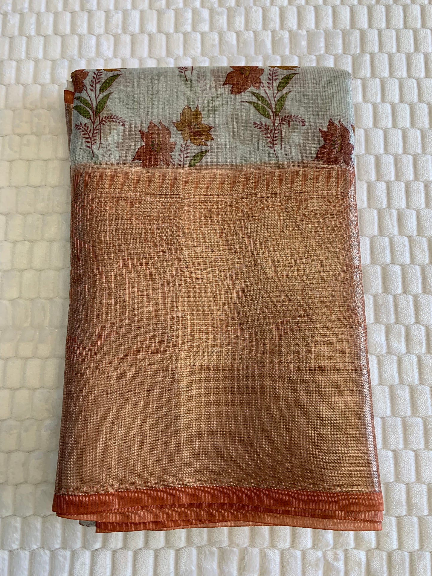 Silver Tissue Silk Saree