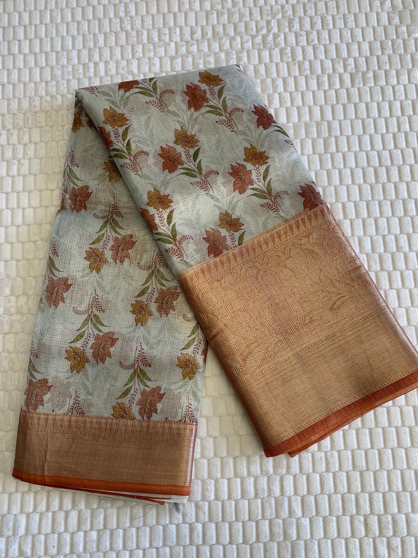 Silver Tissue Silk Saree