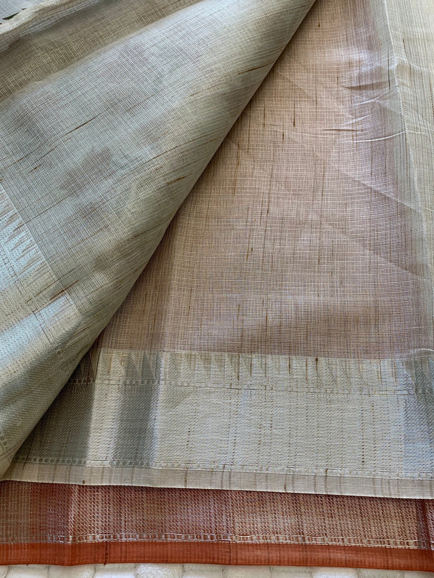 Silver Tissue Silk Saree