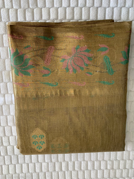 Beige Color Tissue Saree