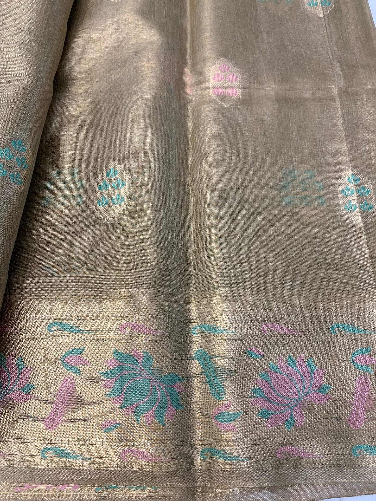 Beige Color Tissue Saree