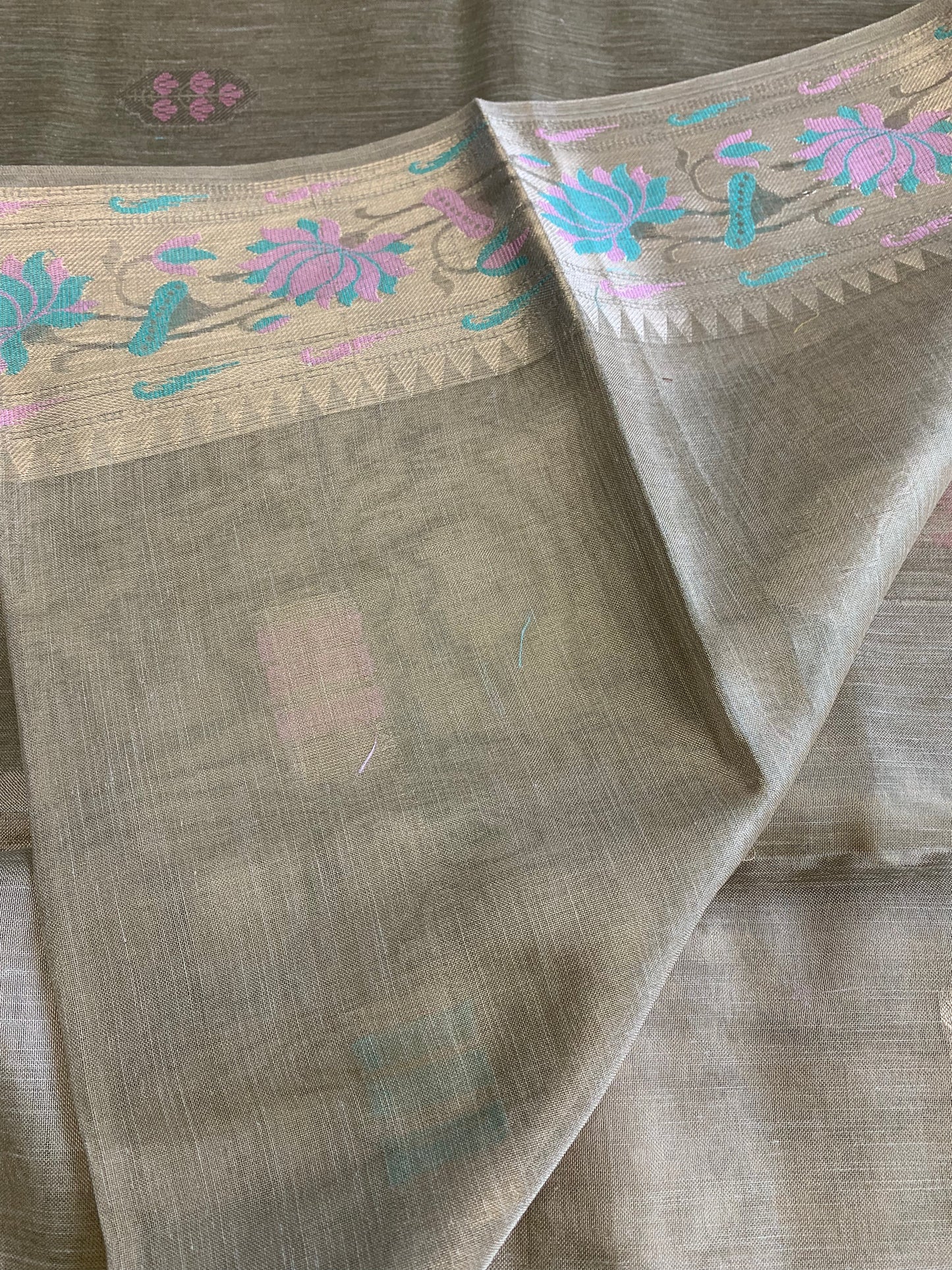 Beige Color Tissue Saree