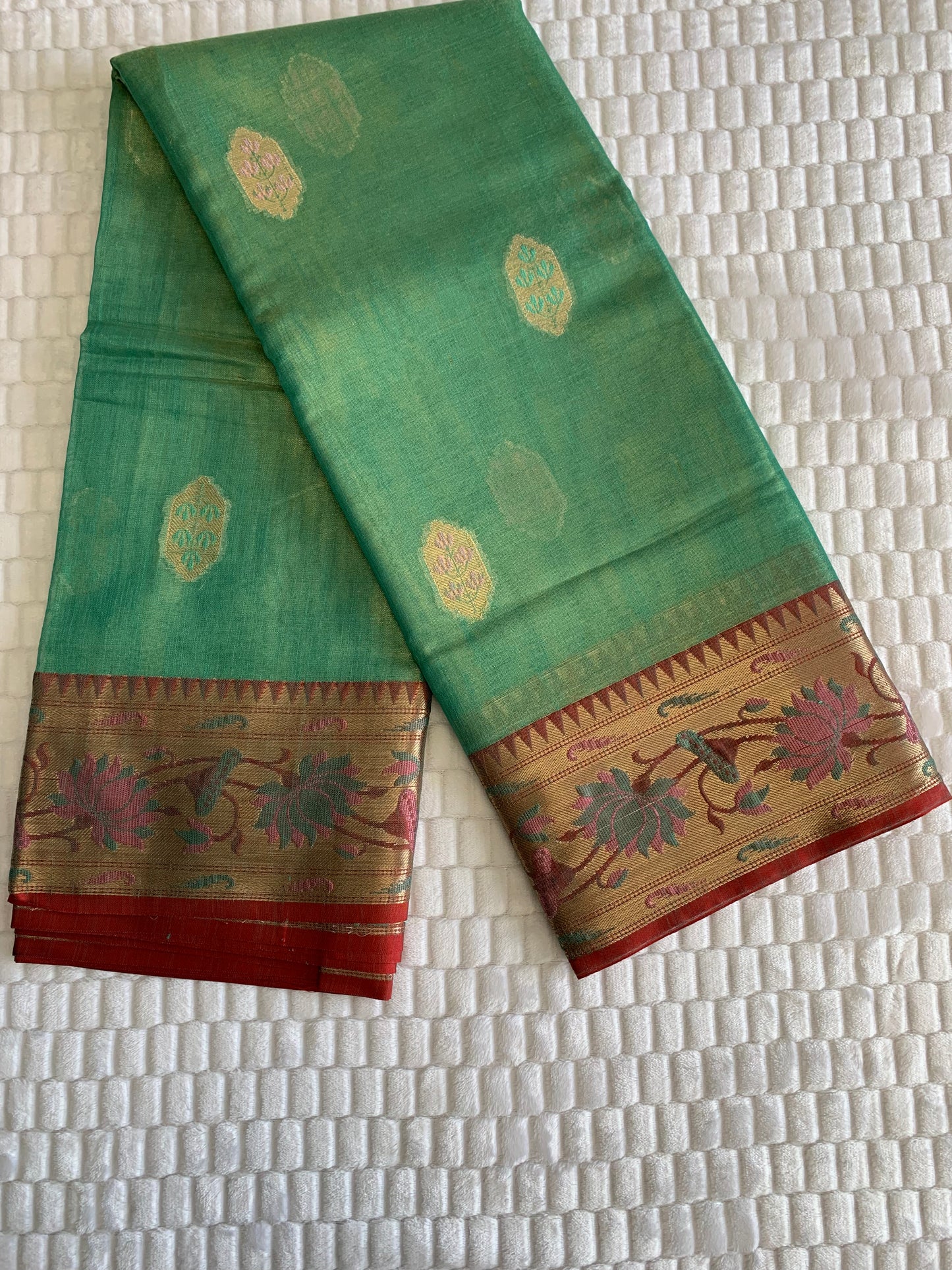 Green Tissue Saree