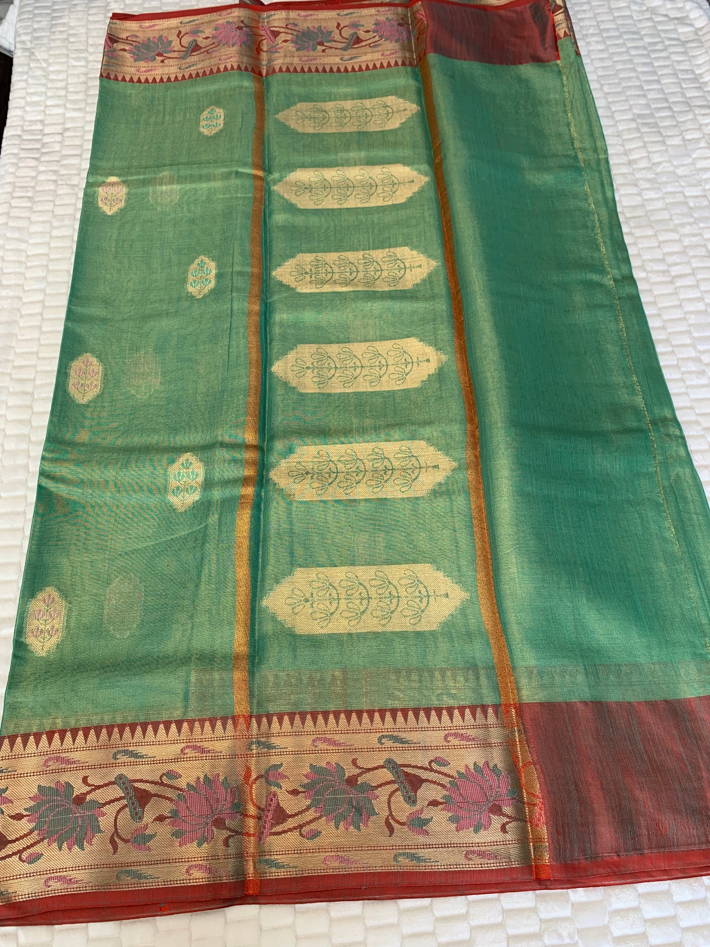 Green Tissue Saree