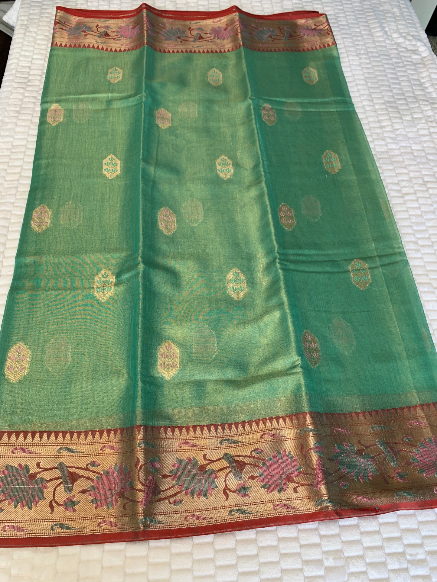 Green Tissue Saree