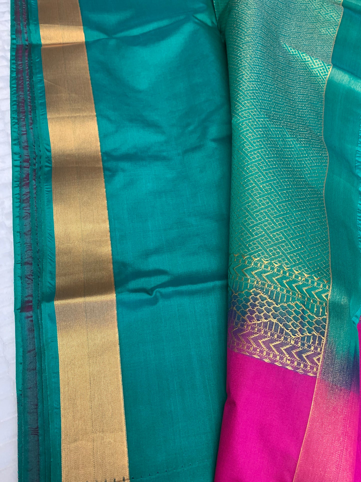 Magenta Kanchi cotton Silk saree