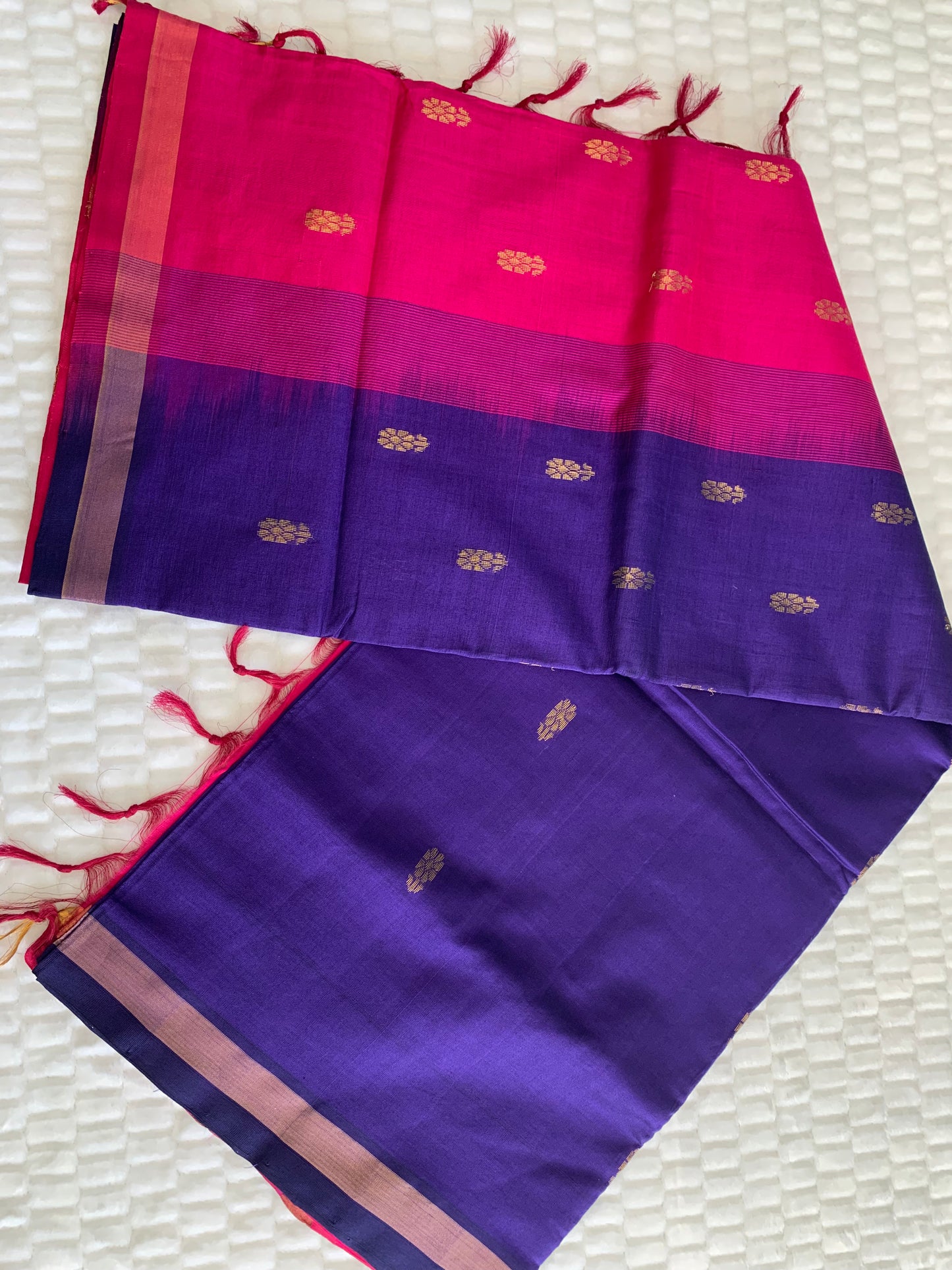 Blue Kanchi Cotton Silk saree