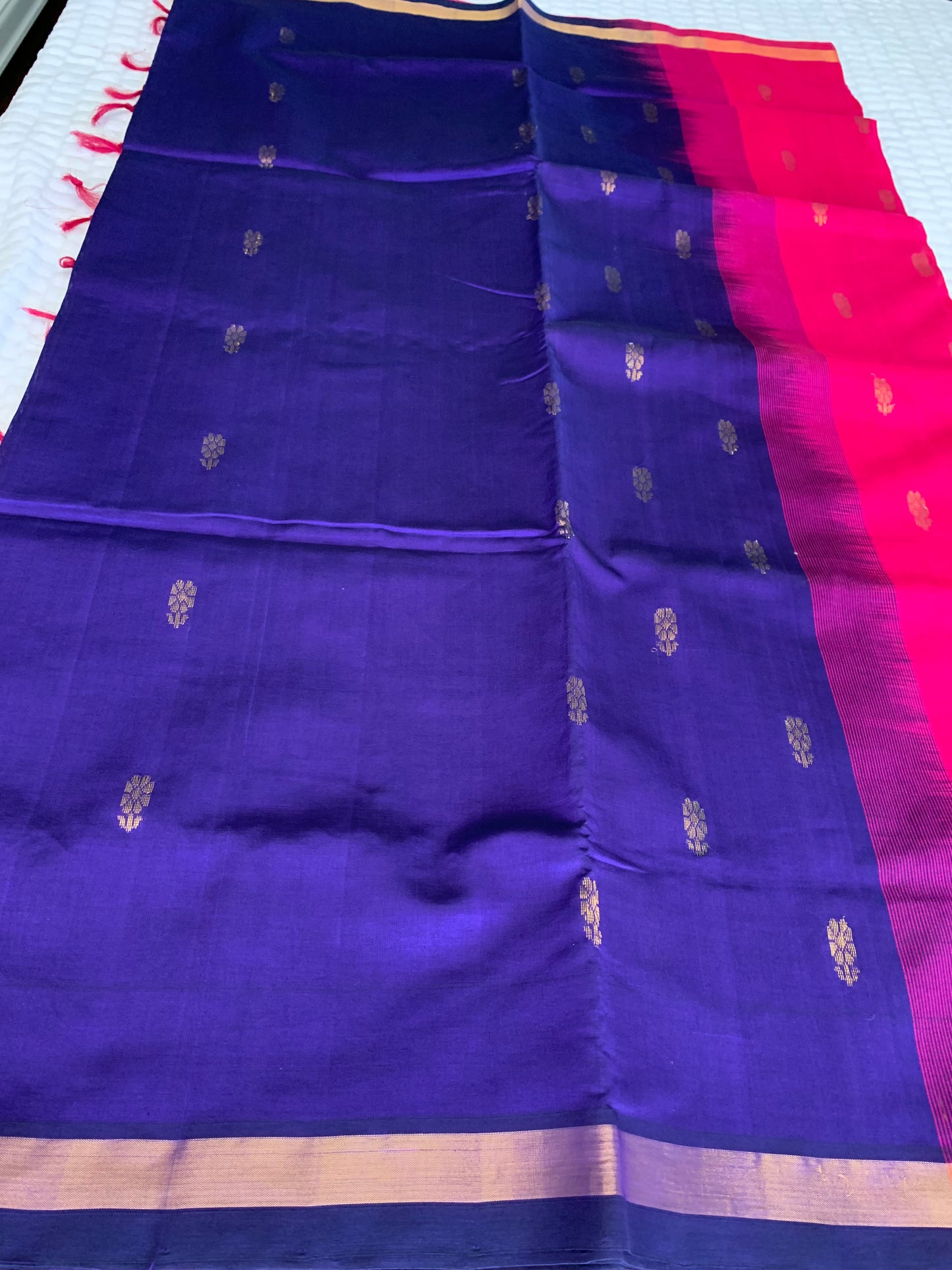 Blue Kanchi Cotton Silk saree