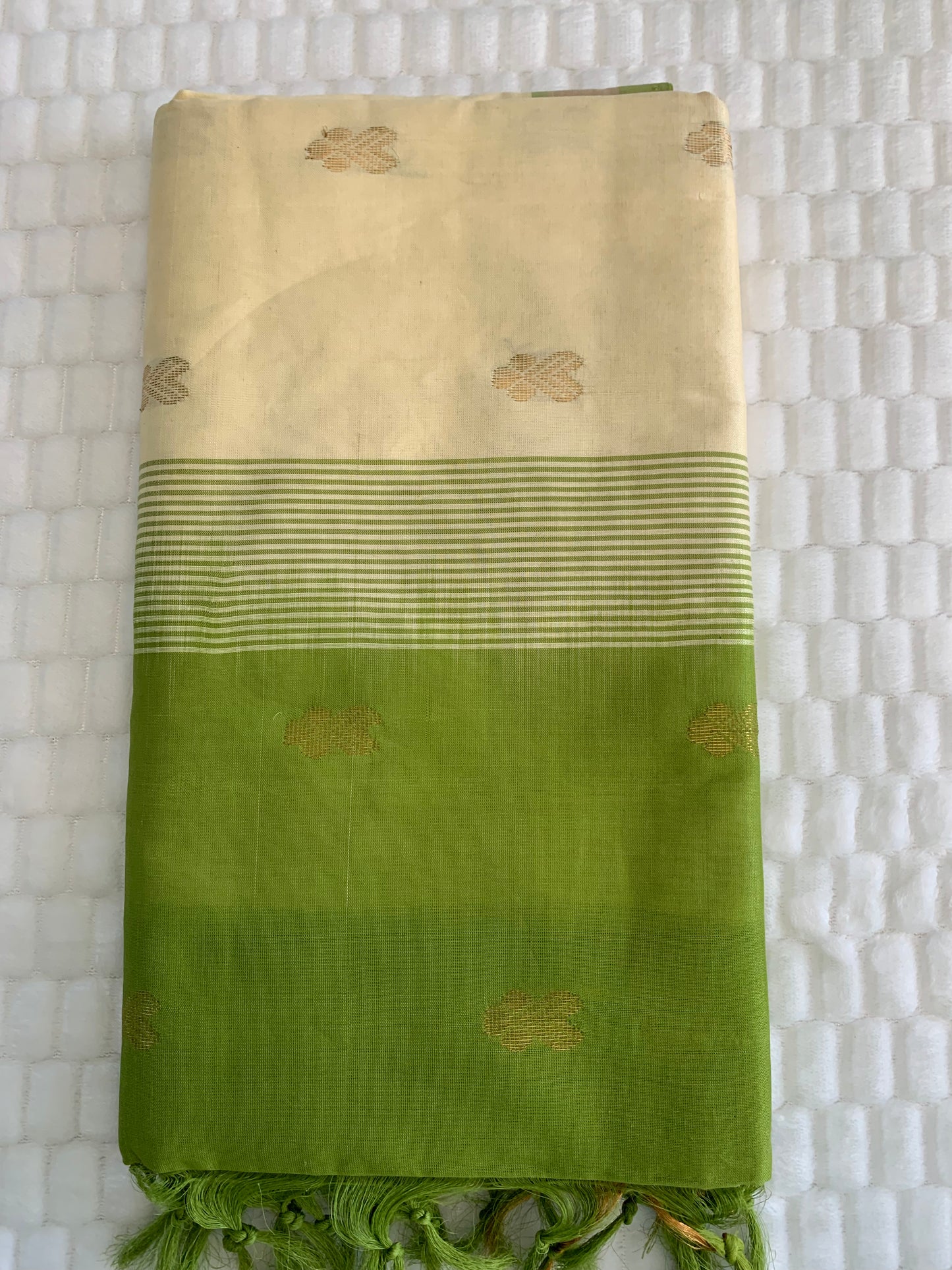 Off White Kanchi Cotton Silk Saree