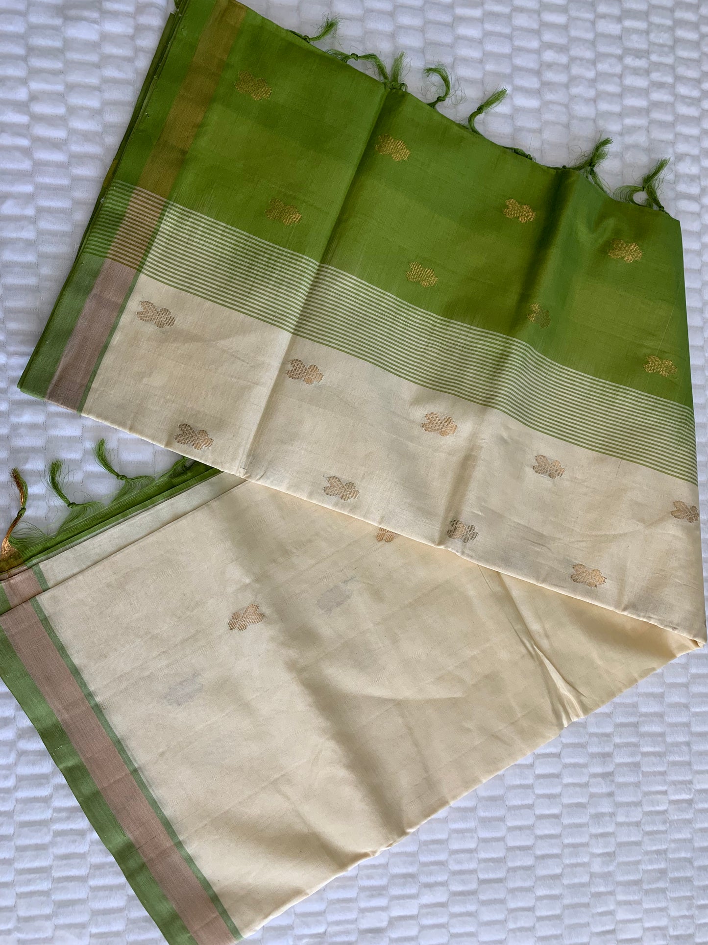 Off White Kanchi Cotton Silk Saree