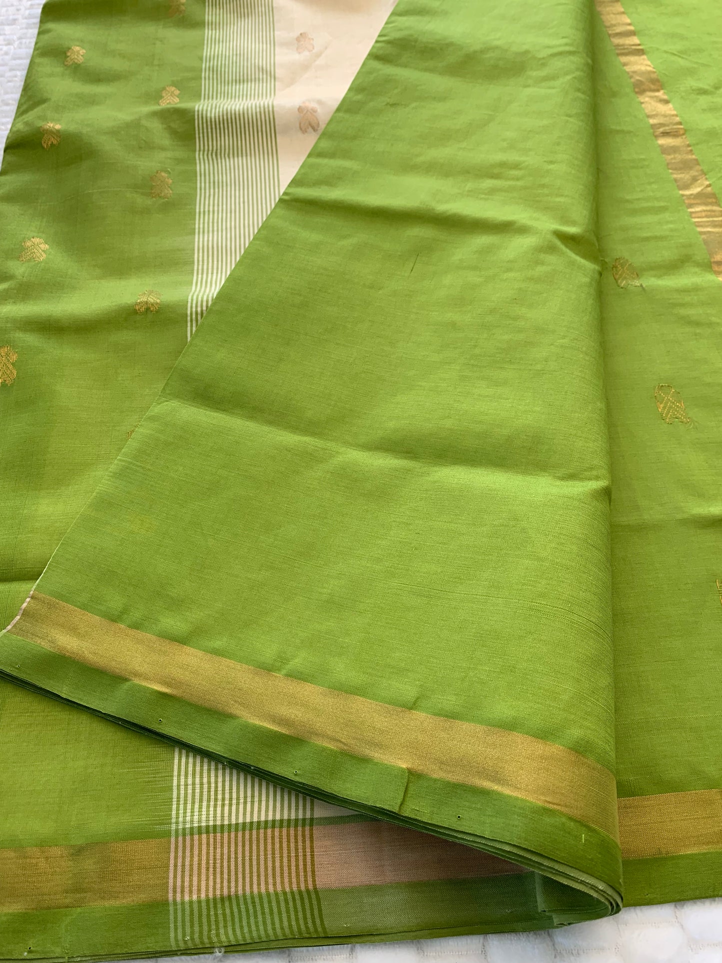 Off White Kanchi Cotton Silk Saree