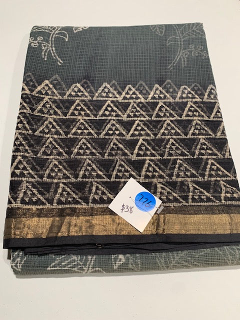 Grey Kotta Doria Saree