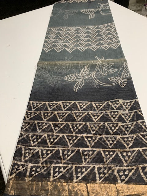Grey Kotta Doria Saree