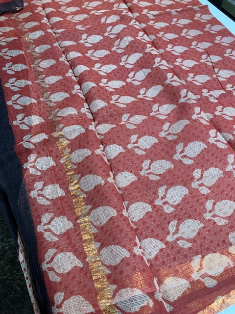 Black Kotta Doria Saree