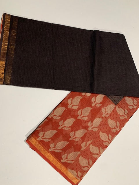 Black Kotta Doria Saree