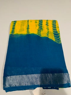 Tie Dye Linen Saree