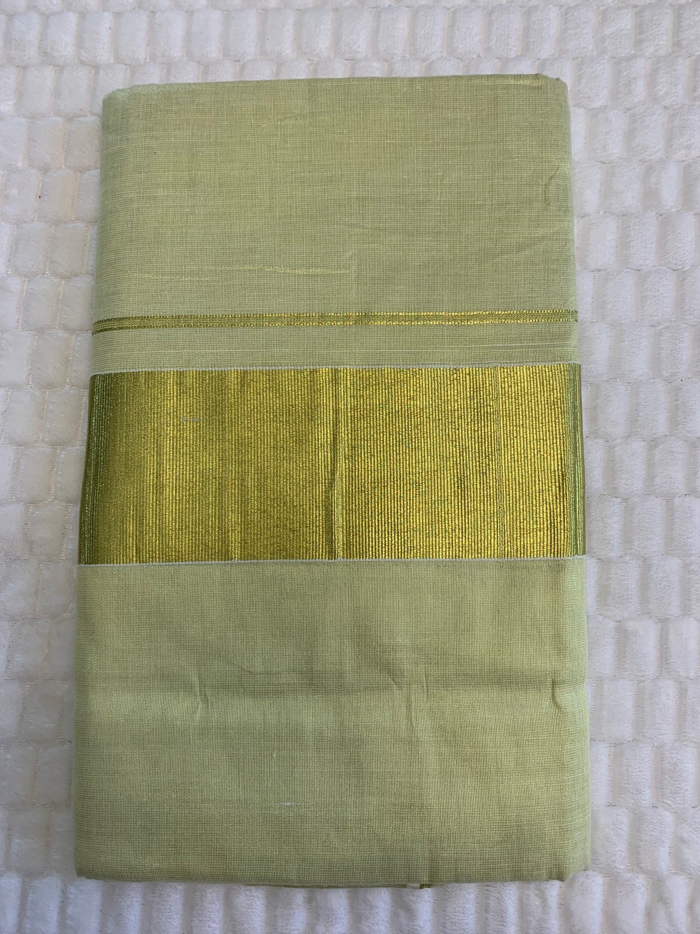 Gold Tissue Cotton Kerala Saree