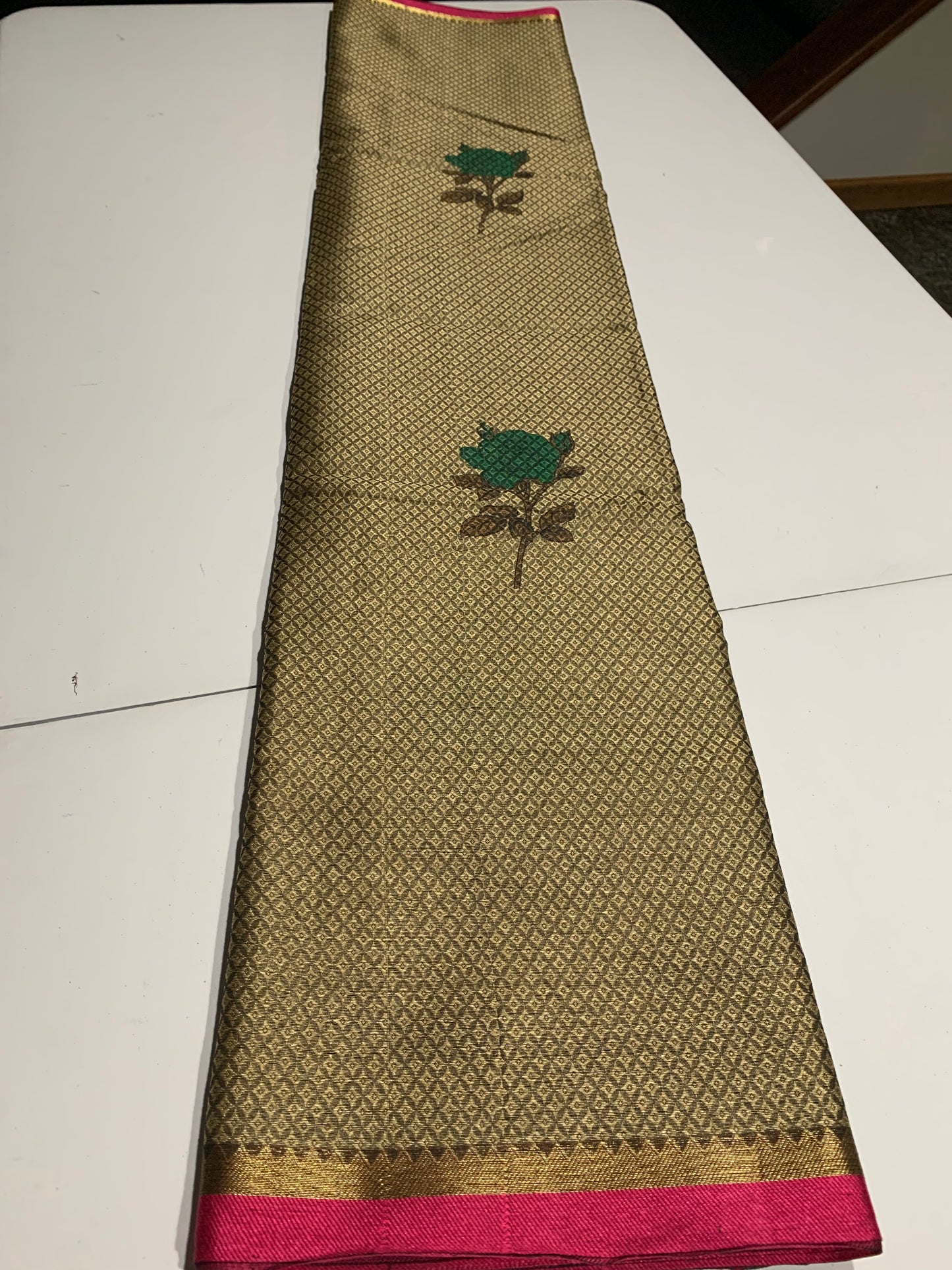 Copper Jacquard Saree
