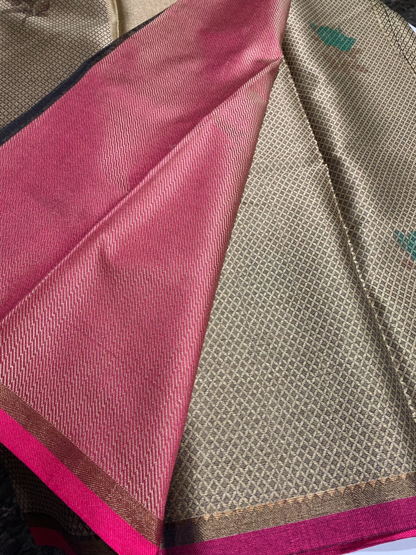 Copper Jacquard Saree